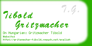 tibold gritzmacher business card